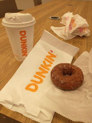 Pumpkin Donut with Decaf coffee