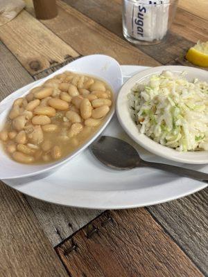 White Beans and Mayo Coleslaw