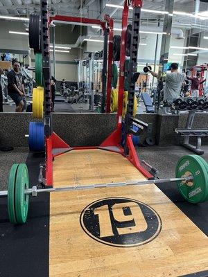 Squat rack with platform