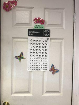 You can take your DMV eye exam here