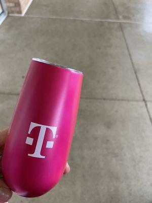 My free tumbler. It's so cute and tiny.