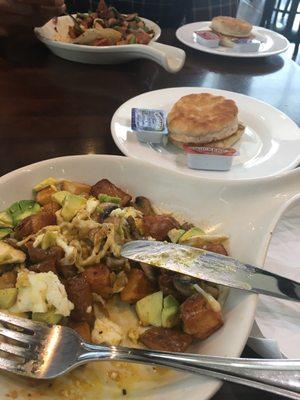 Garden Skillet and biscuit