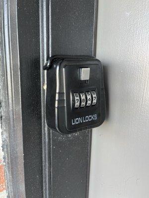 The lock box where you are to leave your key