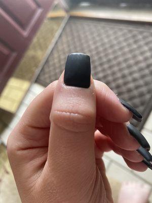 Fucked up nails that are supposed to be "coffin"