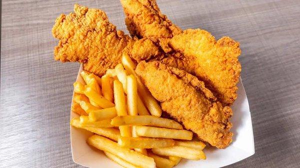 Chicken fingers and fries