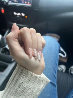 Chunky bad nails. Not even close to what I asked for