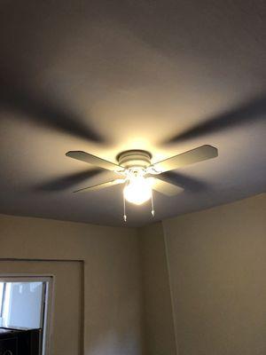 Installation of ceiling fan.