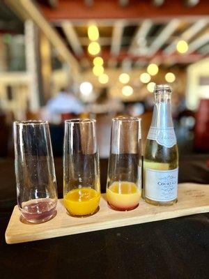 mimosa flight ($13) -- lavender, mango, and cherry bomb