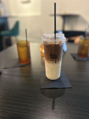 Iced large horchata latte