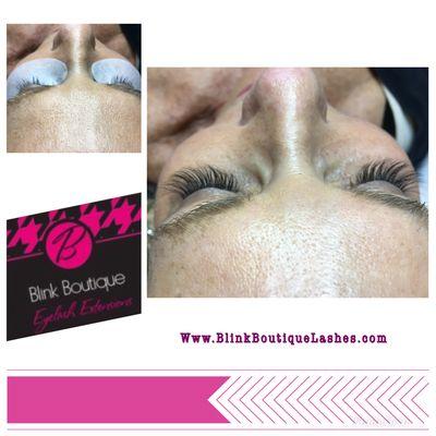 Novalash eyelash extensions.