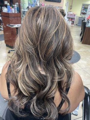 Long layers and caramel hilite recommended