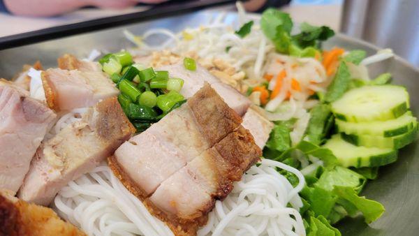 Crispy pork vermicelli salad