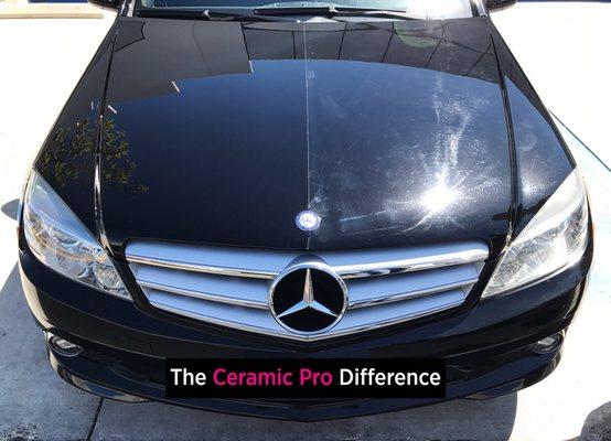 Here is a ceramic pro difference on 50/50 application