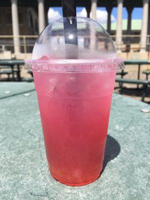 Dragon fruit lemonade from birdsong cafe