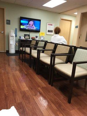 Waiting room for ultrasound.