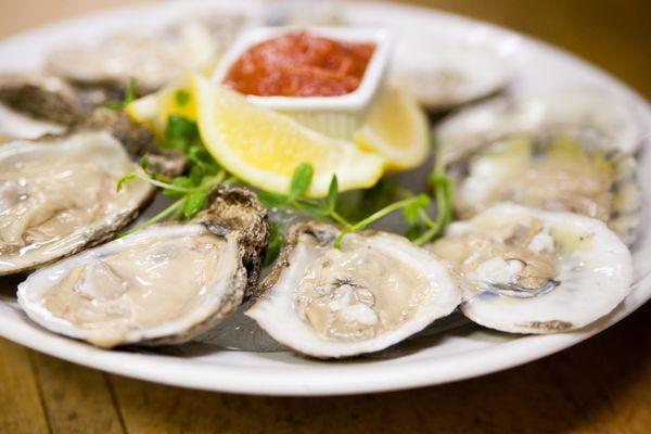 Local and sustainable oysters at the Savoy Inn and Luna's Outdoor Bar and Grille