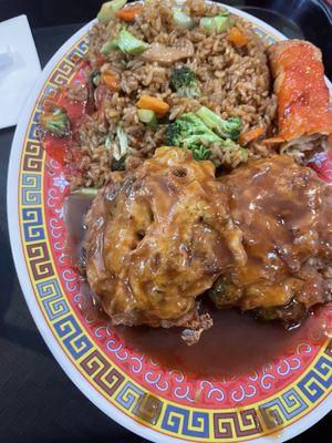 Vegetable egg foo young