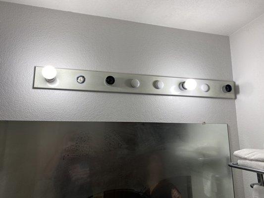 Bathroom light fixture fire hazard