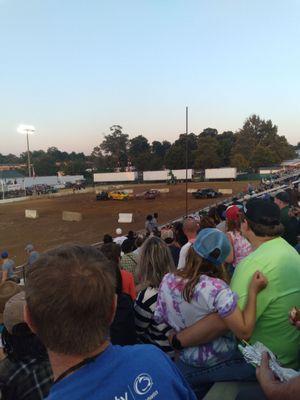 Attending the Demolition Derby.