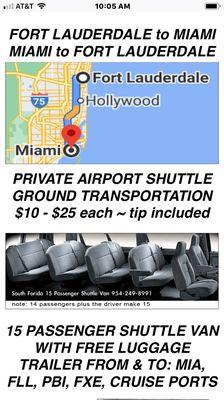 FloridaShuttleVan.com 
954-249-8991