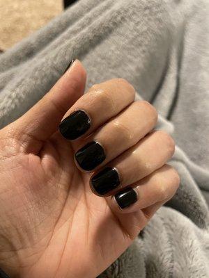 Black gel nails