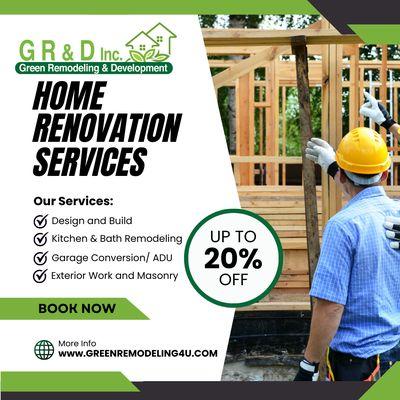 Get in touch with us for your upcoming home renovation services in Los Angeles