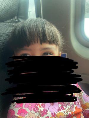 Uneven and choppy bangs