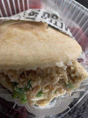 Pic. Is and Arepa of chicken with Avocado.