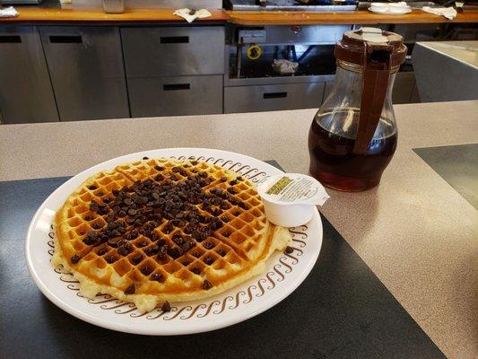 Chocolate Chip Waffle w/ Syrup