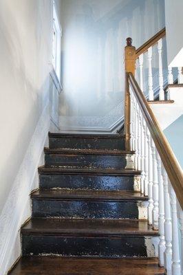 Staircase Before - Historic Home Transformation in River Forest, IL