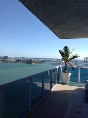 View from the wraparound veranda at the Penthouse. Worked on location for a music video.