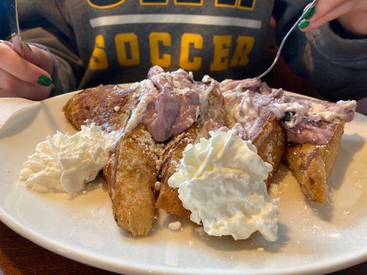 Blueberry & cream cheese French toast