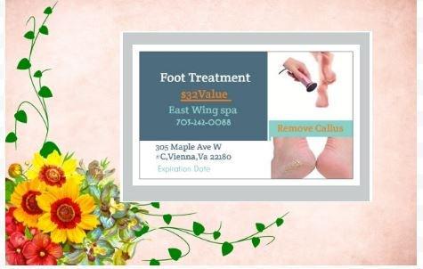 Introducing a new add-on: Foot Treatment. It's time to take care of your feet! Get rid of calluses! Call 703 889 7989 for more information.