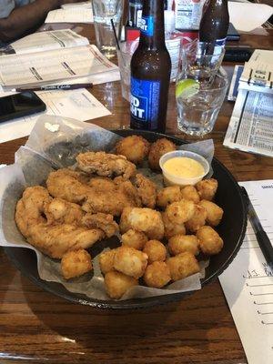 Chicken Tenders with Tater Tots