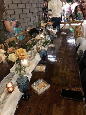 Farmhouse table and x back chairs