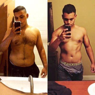 A transformation that took 2 months. I helped his eating habits and we were able to lose body fat and gain muscle mass.