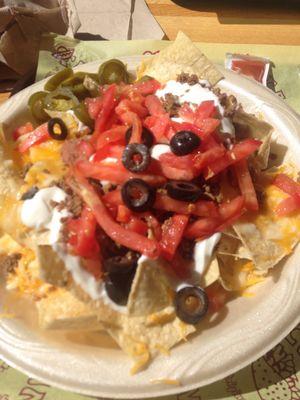 Deluxe nachos on corn