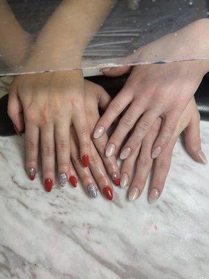 Nails for 2 beautiful young ladies holiday