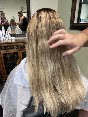 Before her Corrective color she wants silver! ask for Sonja Mejia