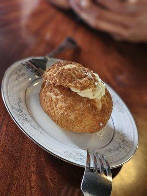 Coconut lime cream puff