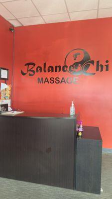 Front desk at Balance Chi Massage