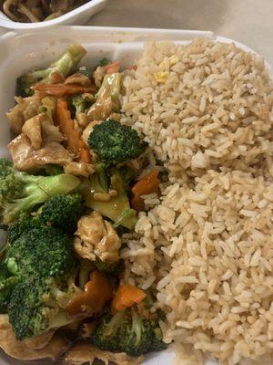 Chicken and 7. Broccoli with Chicken Lunch