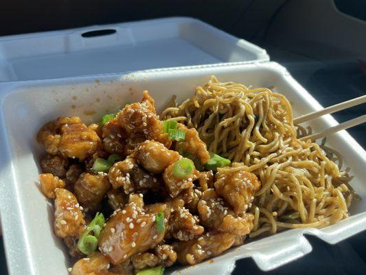 Orange Chicken and Chow Mein