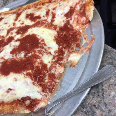 Sicilian pizza hot out of the oven, thanks Noah!