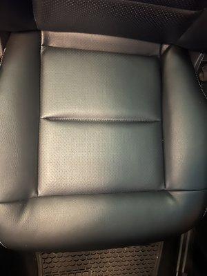 Driver front seat of EClass Mercedes Benz repaired/replaced.