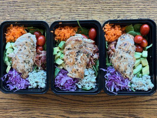 Healthy meal prep salads