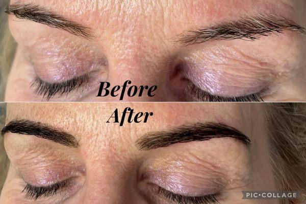 Beautiful eyebrows and wonderful tint job!