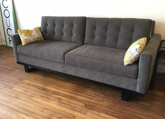 Damiano Sofa with Grid Seams & Buttons