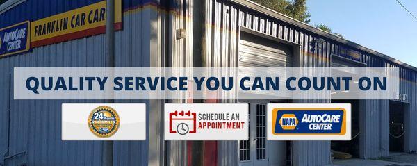 Franklin Car Care quality service you can count on.