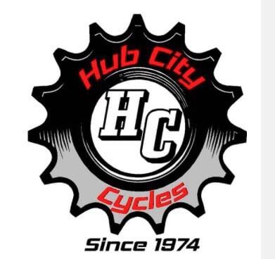 Hub City Cycles logo.